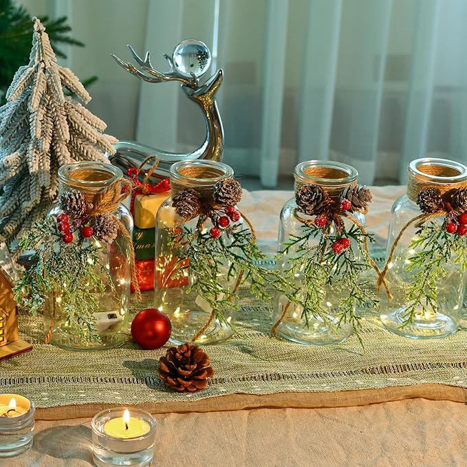 Set of 12 Xmas Decor Vases Christmas Centerpieces - Image 5