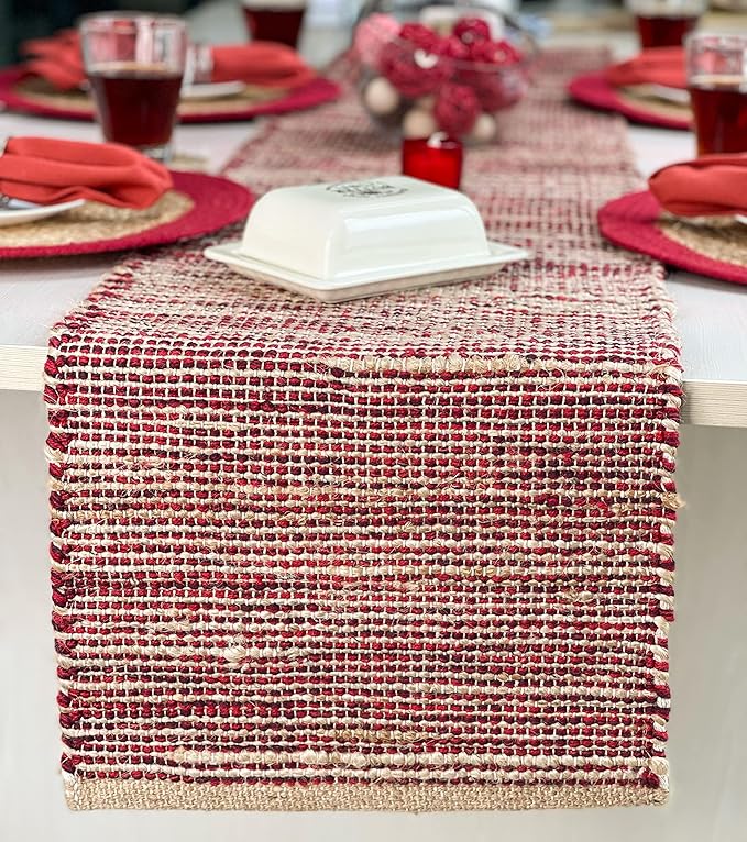 Chardin home Natural Jute Table Runner 13x108 Inch – Vintage Boho Rustic Table - Image 4