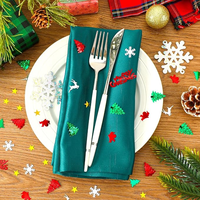 MARFOREVER Christmas Glitter Confetti, Merry Christmas Table Decorations - Image 3