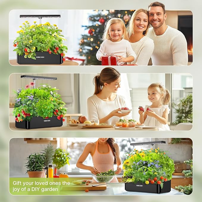 SUNCOZE Hydroponics Growing System Kit 12 Pods, 24W LED Grow Light Indoor Garden - Image 8