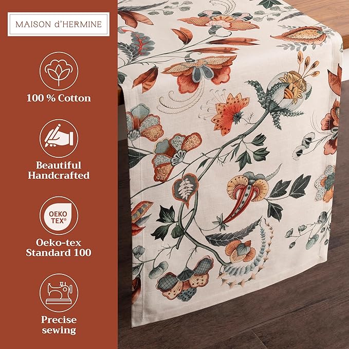 Maison d' Hermine Table Runner 100% Cotton Single Layer Table Runners 108 - Image 2