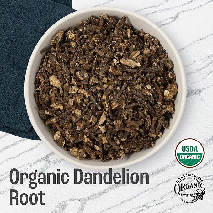 J Mac Botanicals Organic Dandelion Root unroasted, herb - Image 2