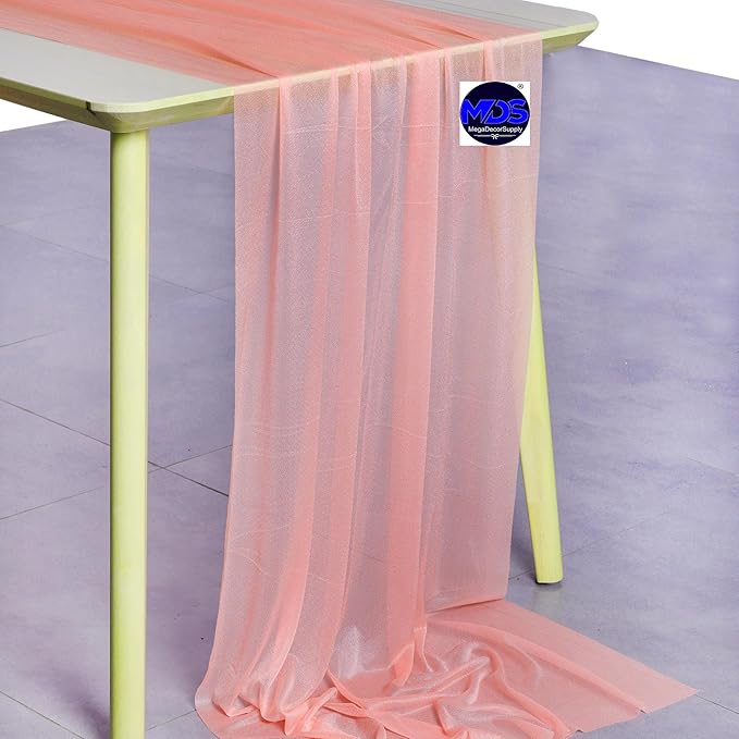 MDS 2 Pack 14ft Chiffon Table Runner 29 x 170 Inches Sheer Wedding Runner - Image 2