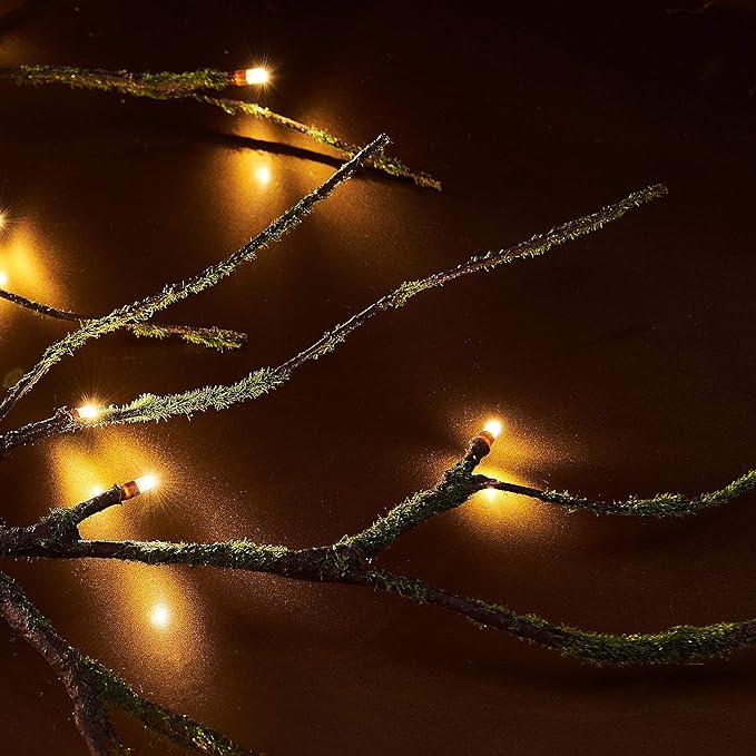 Hairui Mossy Garland Lights 6FT 48 LED Battery Operated Lighted Twig Vine - Image 5