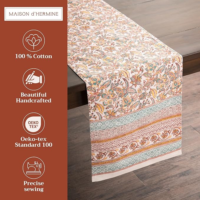 Maison d' Hermine Table Runner 100% Cotton Double Layer Table Runners 108 - Image 2