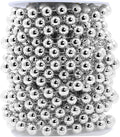 Mandala Crafts 10mm Faux Metallic Silver Pearl Beads Roll by MandalaCrafts