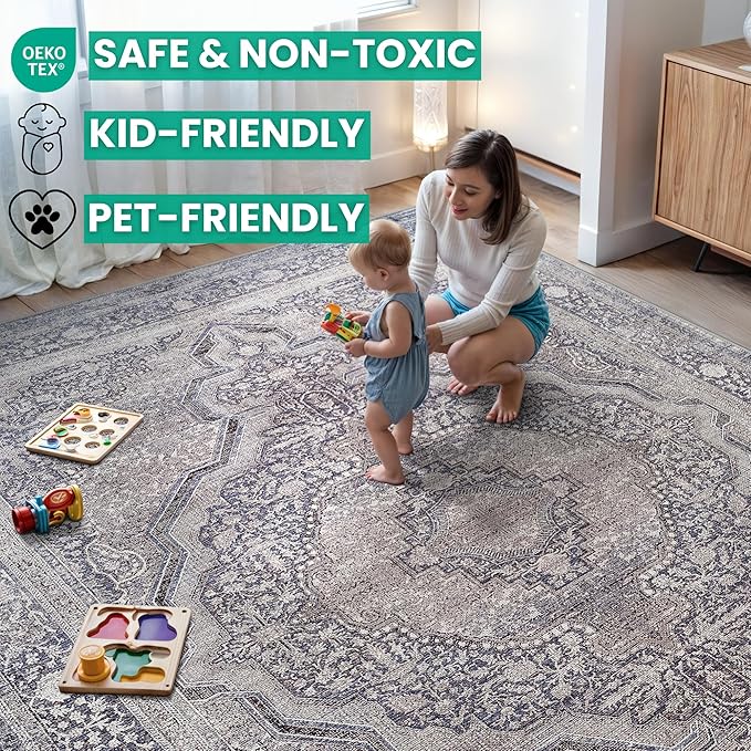 Bloom Rugs Washable Non-Slip 9' x 12' Rug - Image 5