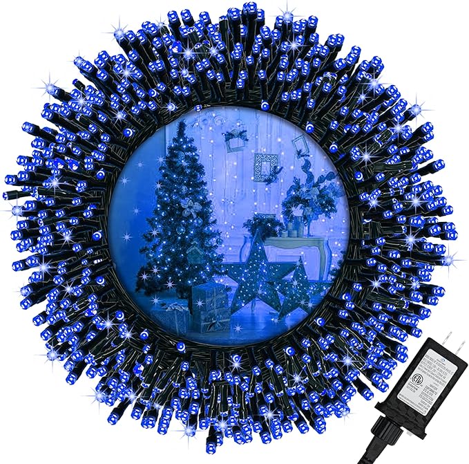 100 LED Christmas String Lights, 39FT Indoor Lights Plug-in by Flechllary