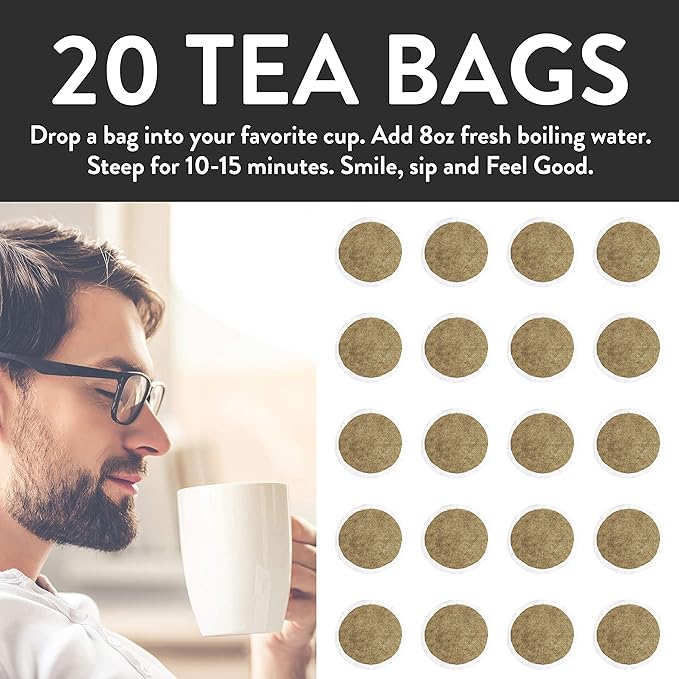 FGO Organic Ginger Tea, Eco-Conscious Tea Bags, Caffeine Free, Packaging May - Image 6