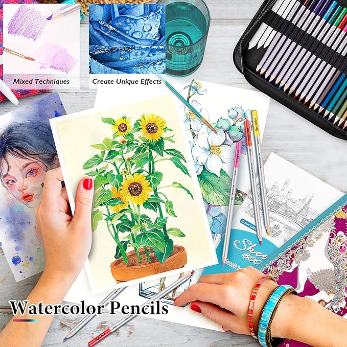 Soucolor 73 Pack Art Supplies Sketching Kit - Image 7