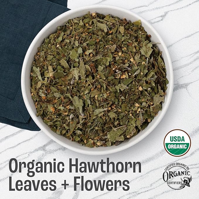 J MAC BOTANICALS Organic Hawthorn Leaves and Flower Dried Hawthorne leaf tea - Image 2