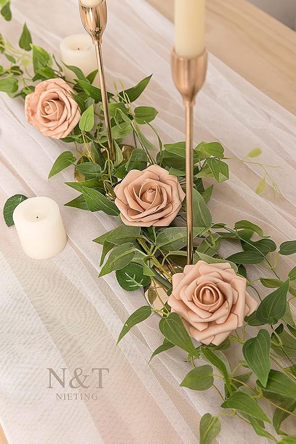 N&T NIETING Artificial Flowers, Dusty Brown - Image 2