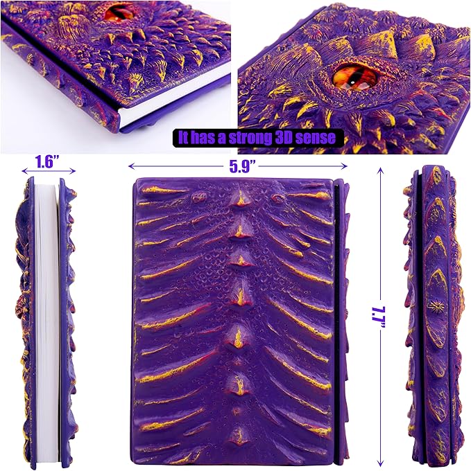 3D Dragon Eye Embossed Journal, Resin Engraving Notebook, Dnd notebook - Image 2