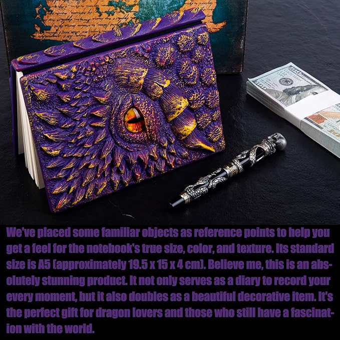3D Dragon Eye Embossed Journal, Resin Engraving Notebook, Dnd notebook - Image 6