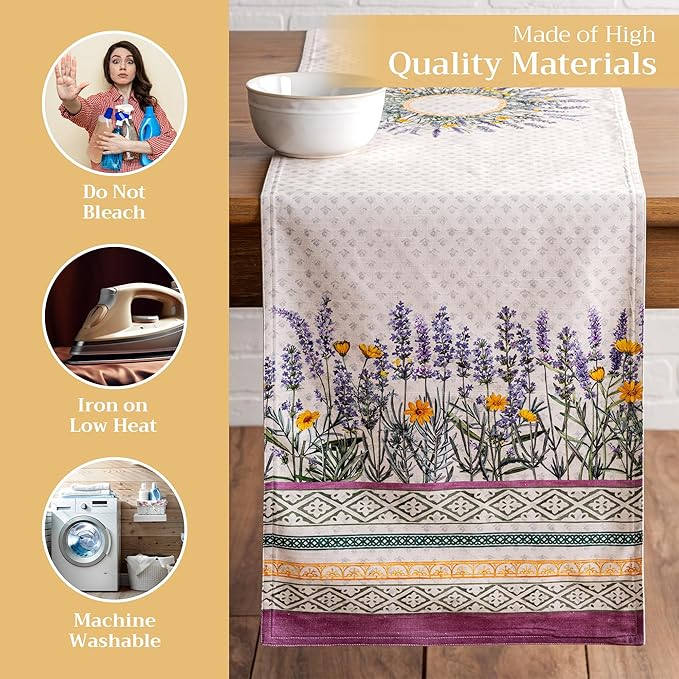 Maison d' Hermine Table Runner 100% Cotton Double Layer Table Runners 72 inches - Image 3