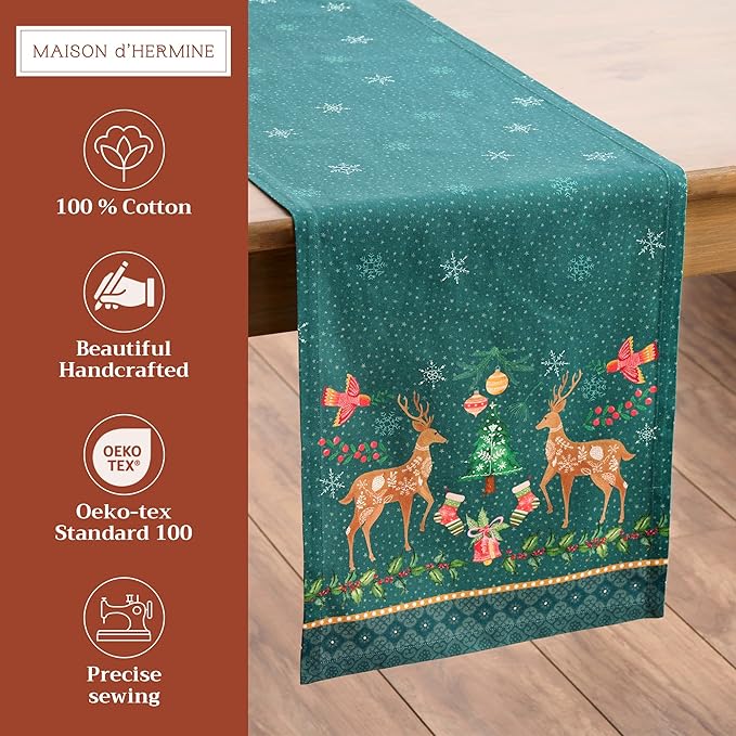 Maison d' Hermine Table Runner 100% Cotton Single Layer Table Runners 108 - Image 2