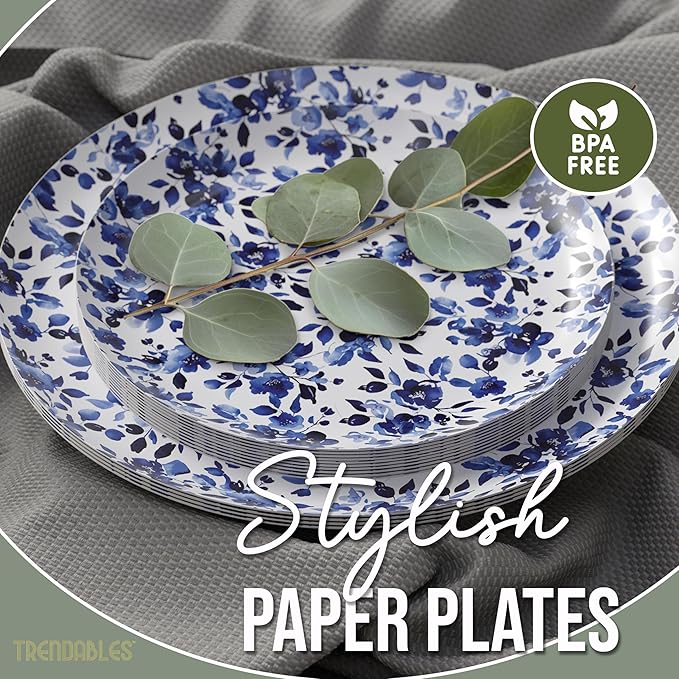 Trendables Heavy Duty Paper Plates Set - Image 7