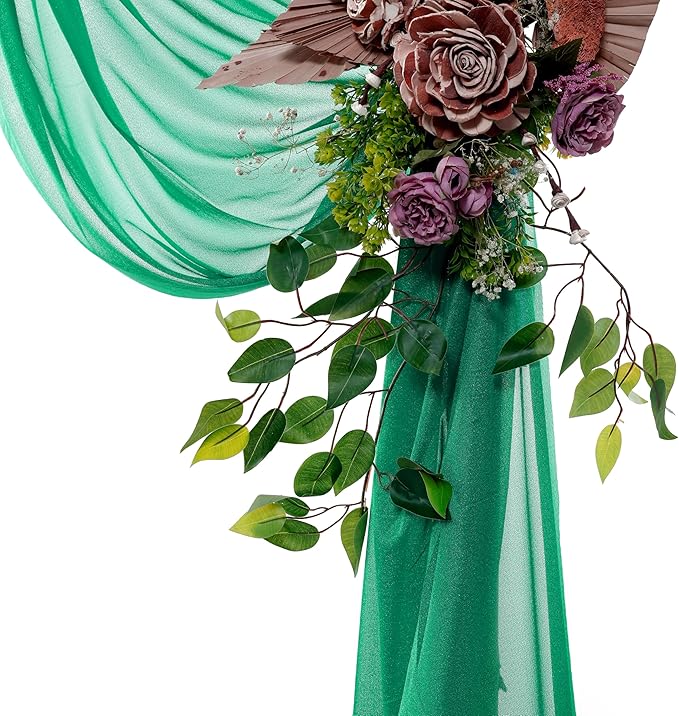 VDS Pack of 1 Panel Wedding Arch Draping Fabric Sheer Chiffon Fabric Drapery - Image 4