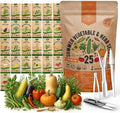 Organo Republic 25 Summer Vegetable & Herb Garden Seeds Variety Pack by OrganoRepublic