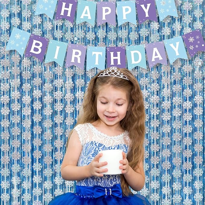 BRAVESHINE Silver Party Snowflake Backdrop - Image 8