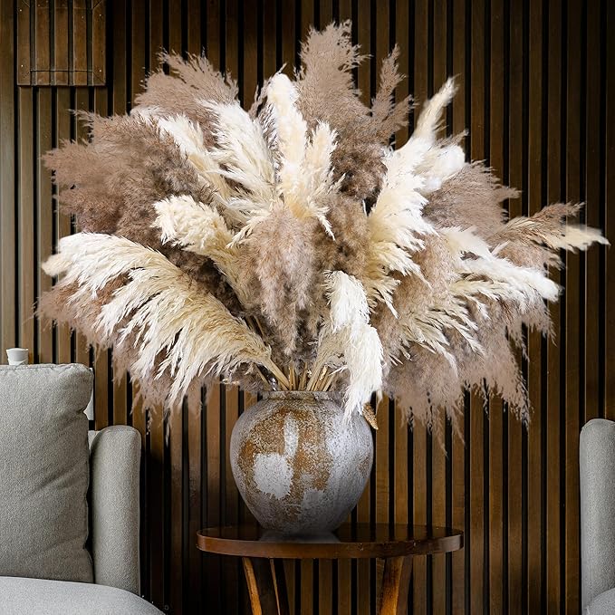 20 PCS Dried Flower, 30-inch Tall Nature Pampas Grass Bouquet Decor - Image 8