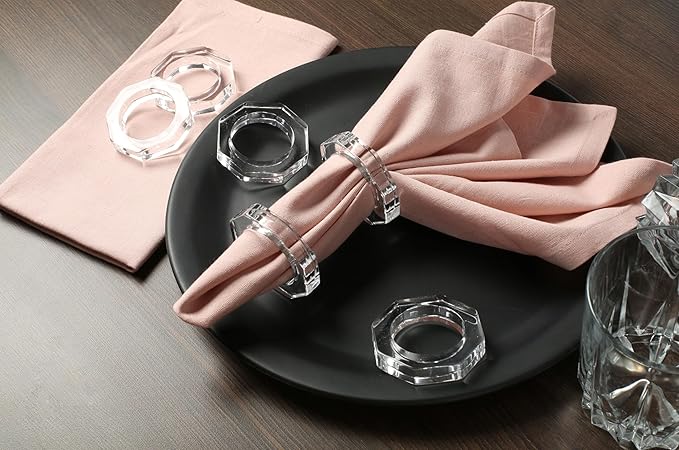 Acrylic Napkin Rings Set of 12 - Image 8