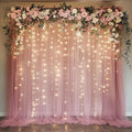 Fomcet Dusty Rose Tulle Backdrop Curtains by Fomcet