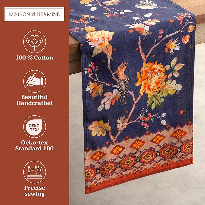 Maison d' Hermine Table Runner 100% Cotton Double Layer Table Runners 72 inches - Image 2