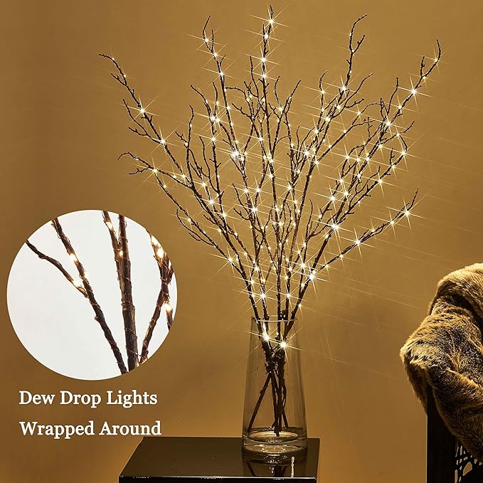 Hairui Lighted Brown Twig Branches Plug in - Image 4