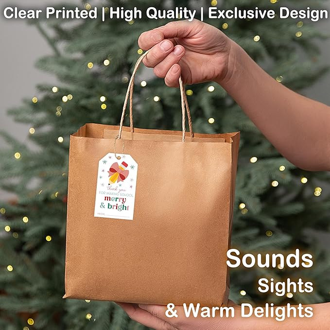 50 Pcs Christmas Gift Tags, 2.1"×3.5" Teacher Gift Tag, Classroom Treat Tag - Image 5