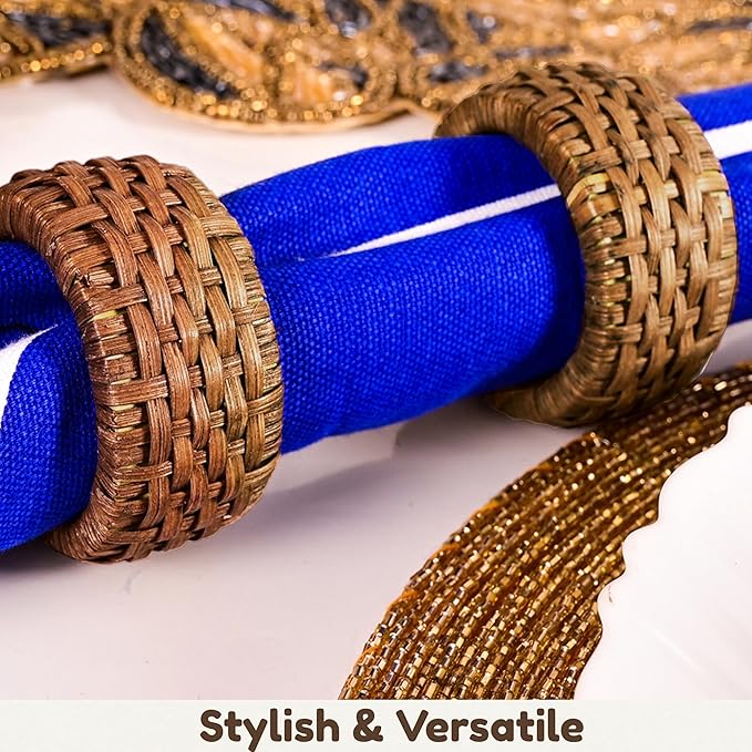 Decorative Cane Napkin Rings Set of 12 - Image 3