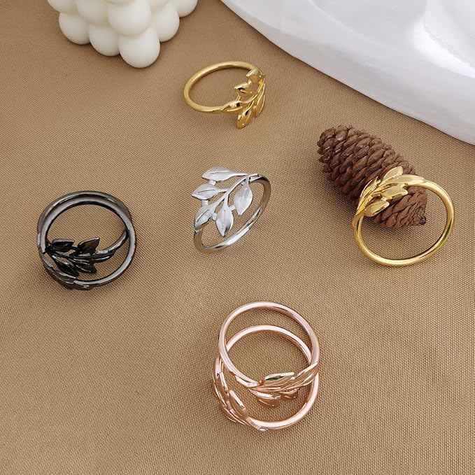 Napkin Ring, Metal Napkin Ring for Table Setting, Holiday Party Table - Image 5