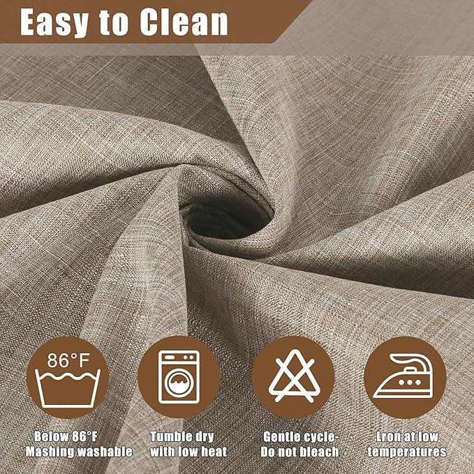 Fitable Faux Linen Tablecloth Rectangle 60 x 102 Inch - Image 5