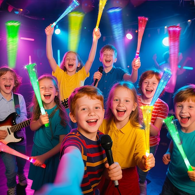 OceanWings Glow Fiber Optic Wands, Halloween Glow Sticks Bulk Party Pack - Image 3