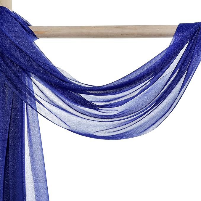 VDS Pack of 2 Panel Wedding Arch Draping Fabric Sheer Chiffon Fabric Drapery - Image 5