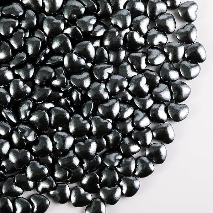 Kasvan Black Heart Shapes Sprinkles by KASVAN