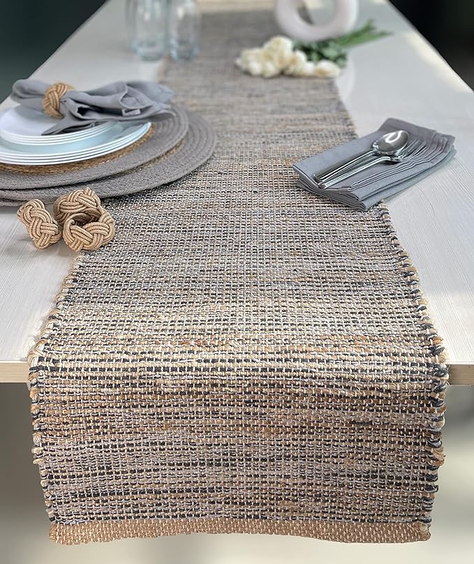 Chardin home Natural Jute Table Runner 13x72 Inch – Vintage Boho Rustic Table - Image 8
