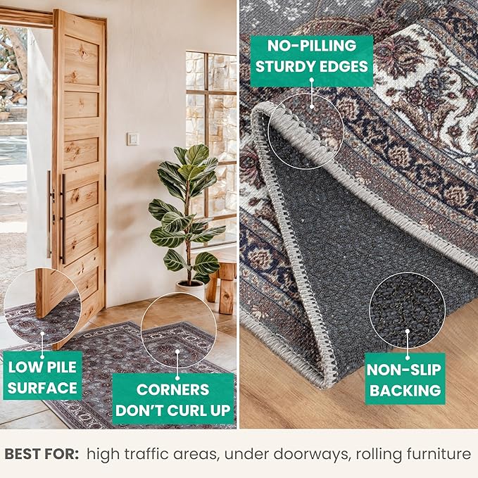 Bloom Rugs Washable Non-Slip 9' x 12' Rug - Image 4