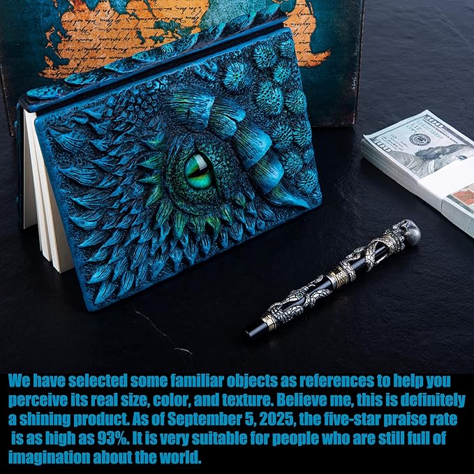 3D Dragon Eye Embossed Journal, Resin Engraving Notebook, Dnd notebook - Image 6