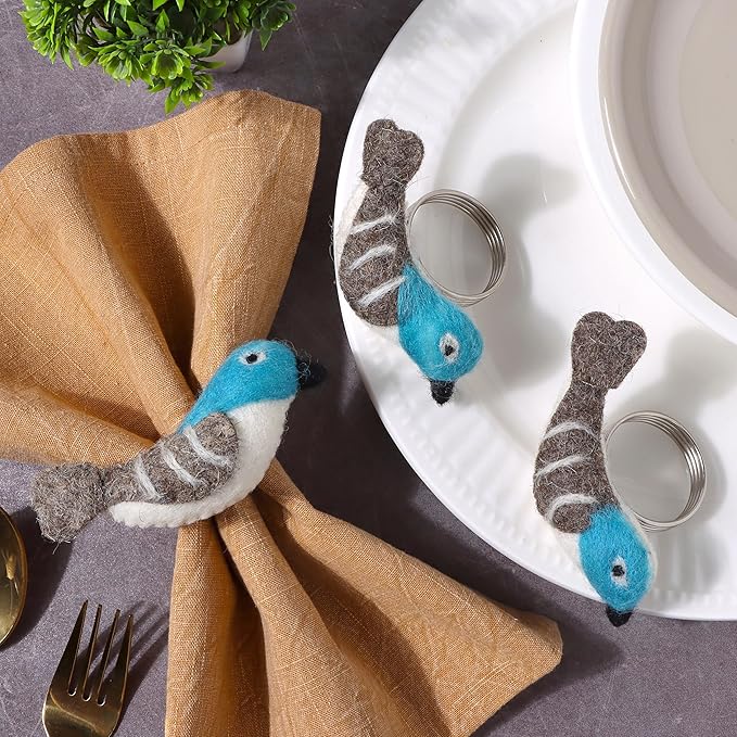 Wool Felt Napkin Ring Set of 8 - Image 2