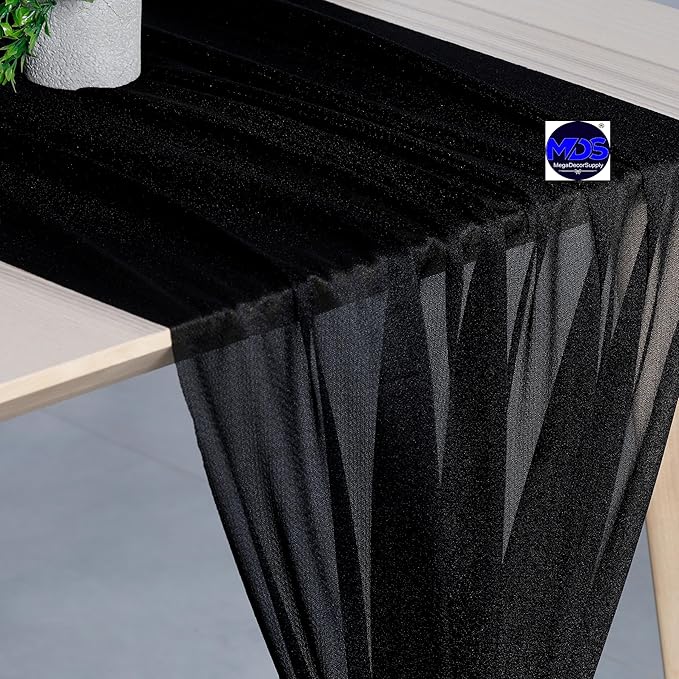 MDS 2 Pack 14ft Chiffon Table Runner 29 x 170 Inches Sheer Wedding Runner - Image 4