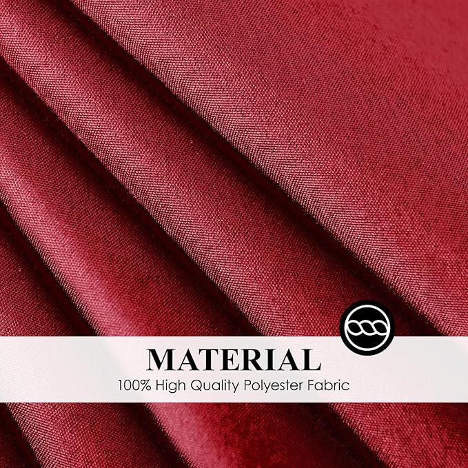 Round Tablecloth 120 Inch Tablecloth 2 Pack Red Table Cloths Washable - Image 6