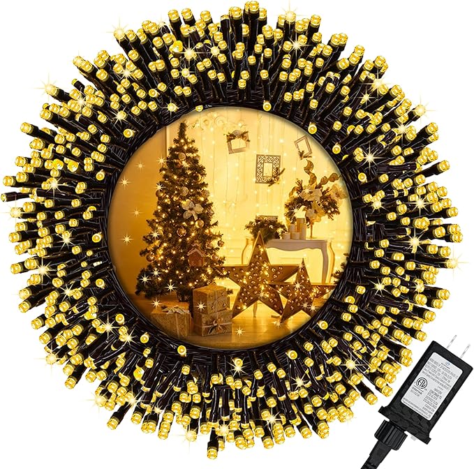 200 LED Christmas String Lights, 72FT Indoor Lights Plug-in by Flechllary