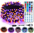 BrizLabs Orange Purple Halloween Lights, 33FT 100 LED RGB Color Changing String by BrizLabs