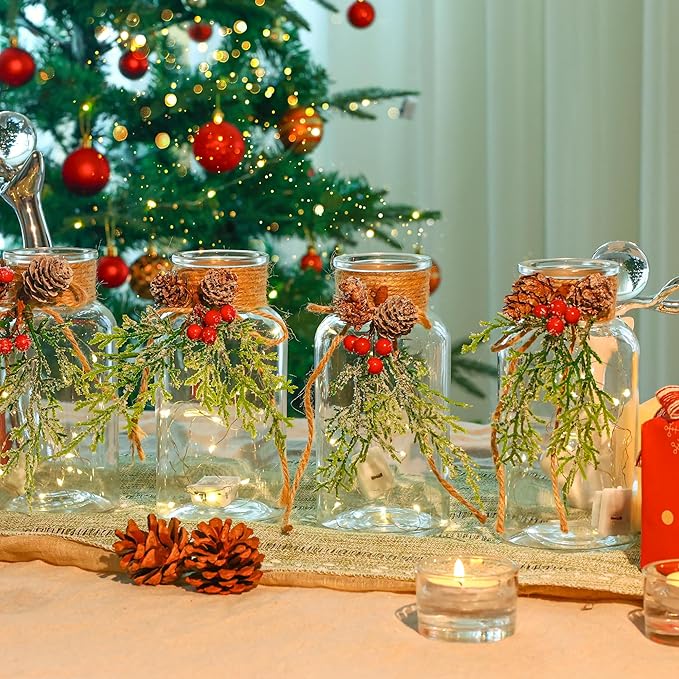 Set of 6 Xmas Decor Vases Christmas Centerpieces - Image 8