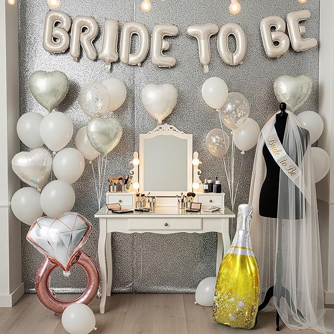 Cream White bridal shower Decorations - Image 2