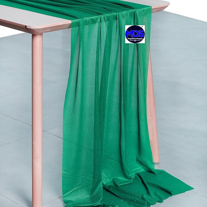 MDS 2 Pack 10ft Chiffon Table Runner 29 x 120 Inches Sheer Wedding Runner - Image 2