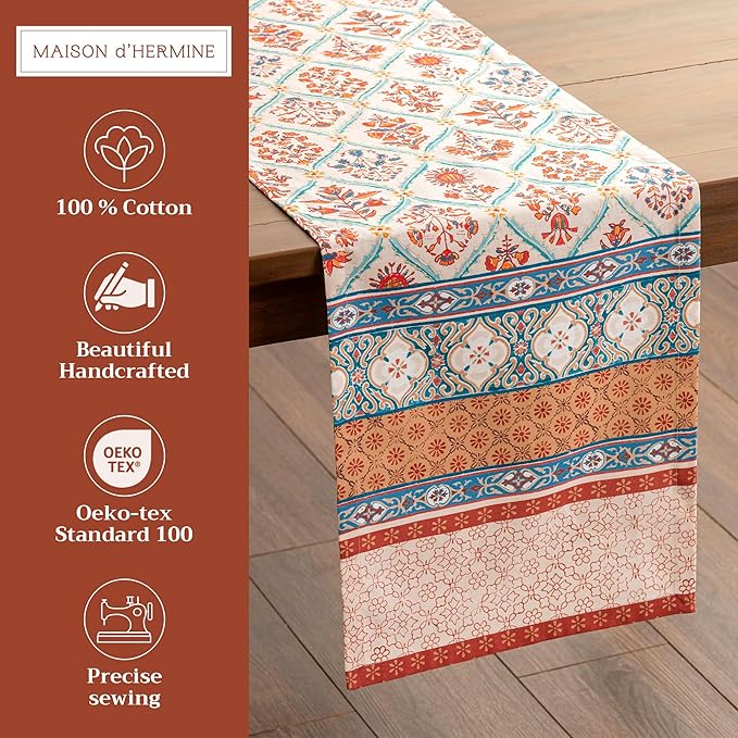 Maison d' Hermine Table Runner 100% Cotton Single Layer Table Runners 72 inches - Image 2