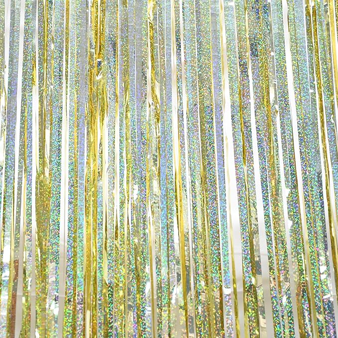 BRAVESHINE Gold Tinsel Streamers Party Backdrop - Image 4