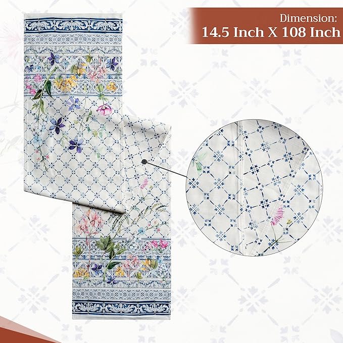Maison d' Hermine Table Runner 100% Cotton Double Layer Table Runners 108 - Image 4